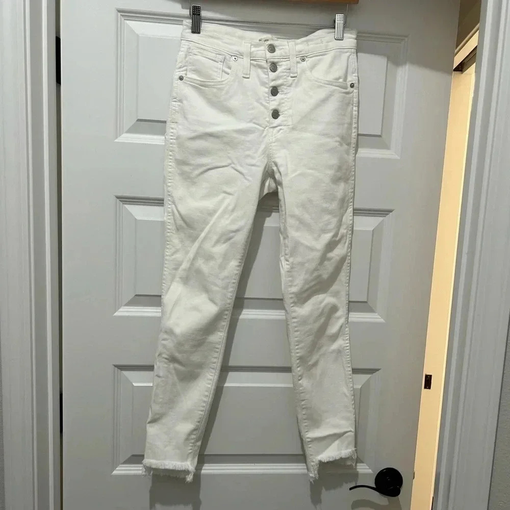 Madewell high rise skinny 10” white jeans